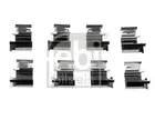 Fastening elements for rear brake pads 182710