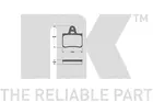 Brake pads set for rear wheels 221904