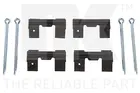 Fastening elements for front brake pads 7999951