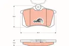 Brake pads set for rear wheels GDB823
