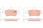 Brake pads set for rear wheels GDB1469