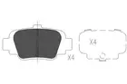 Brake pads set for rear wheels KBP-6547