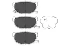Brake pads set for rear wheels KBP-6542