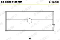 Main Bearings 02-2228 0.25mm