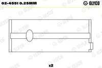 Main Bearings 02-4551 0.25mm