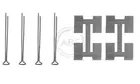 Fastening elements for front brake pads 0972Q