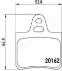 Brake pads set for rear wheels 51-00-0612