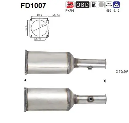             Kietųjų dalelių filtras (DPF) FD1007 gera kaina internetu
        