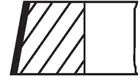 Piston rings 013 58 N0