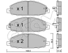 Brake shoe set for front wheels 822-904-0