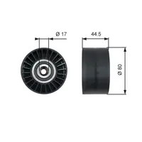 Generatoriaus diržo atraminis (parazitinis) guolis T36509