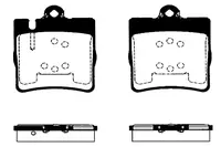 Brake pads set for rear wheels RA.0750.0