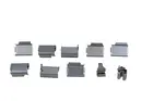 Fastening elements for front brake pads 49-1936