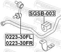 Rear stabilizer rubber SGSB-003