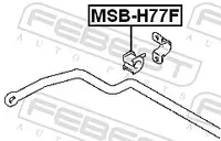 Stabilizatoriaus guma priekinio MSB-H77F