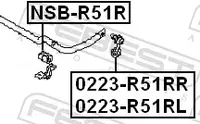 Stabilizatoriaus guma galinio NSB-R51R