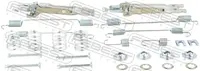 Tvirtinimo elementai stovėjimo stabdžio kaladėlėms 0204-G15RAR-KIT