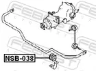 Rear stabilizer rubber NSB-038