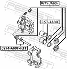 Направляющие суппорта 0274-A60F-KIT