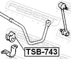 Rear stabilizer rubber TSB-743