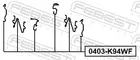 Fastening elements for front brake pads 0403-K94WF