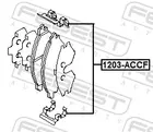 Fastening elements for front brake pads 1203-ACCF