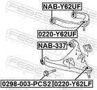 Wheel alignment bolt, front 0298-003-PCS2