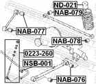 Rear stabilizer rubber NSB-001
