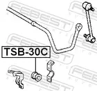Rear stabilizer rubber TSB-30C