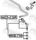 Rear stabilizer rod MSB-736
