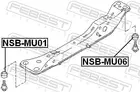Įvorė traverso priekinio NSB-MU06