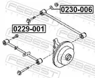 Wheel alignment bolt, front 0229-001