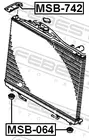 Pillow for heatsink mounting MSB-742