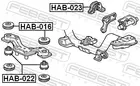 Reduktoriaus galinio pagalvė  HAB-016