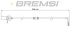 Brake pad wear sensor, rear WI0796