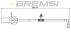 Brake pad wear sensor, rear WI0913