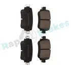 Brake pads set for rear wheels R-P0868