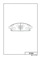 Комплект тормозных колодок для передних колес D1260