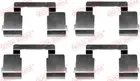 Fastening elements for front brake pads 109-1609