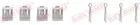 Fastening elements for front brake pads 109-0959