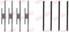 Fastening elements for front brake pads 109-1012