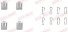 Fastening elements for front brake pads 109-1055