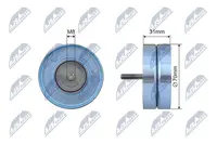 Alternator belt tensioner bearing RNK-PL-035