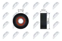 Alternator belt tensioner bearing RNK-AU-060
