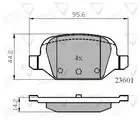 Brake pads set for rear wheels ADB01026